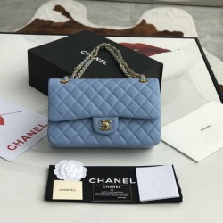 Replica Borsa classica con patta A1112 Hardware oro blu cielo