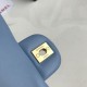 Replica Borsa classica con patta A1112 Hardware oro blu cielo