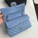 Replica Borsa classica con patta A1112 Hardware oro blu cielo