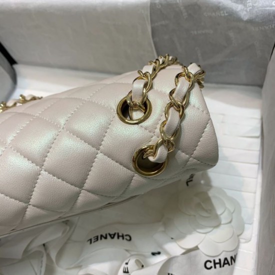 Replica Borsa classica con pattina A1112 Beige