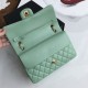 Replica Borsa classica con patta A1112 Hardware argento verde chiaro