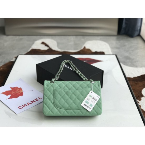 Replica Borsa Classica In Pelle Di Vitello Grana A1112 Verde Chiaro