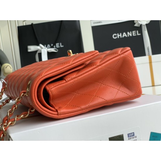 Replica Borsa classica con pattina A1112 Rossa