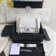 Replica Borsa classica con pattina in pelle di vitello granato A1112 Bianco