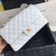 Replica Borsa classica con pattina in pelle di vitello granato A1112 Bianco