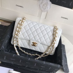 Replica Borsa classica con pattina in pelle di vitello granato A1112 Bianco