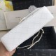 Replica Borsa classica con pattina in pelle di vitello granato A1112 Bianco