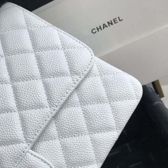 Replica Borsa classica con pattina in pelle di vitello granato A1112 Bianco