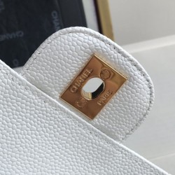 Replica Borsa classica con pattina in pelle di vitello granato A1112 Bianco