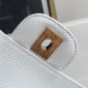 Replica Borsa classica con pattina in pelle di vitello granato A1112 Bianco