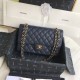 Replica Borsa Classica In Pelle Di Vitello Grana A1112 Blu Scuro