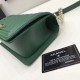 Replica Le Boy Medium Borsa in pelle vellutata Classic Flap verde