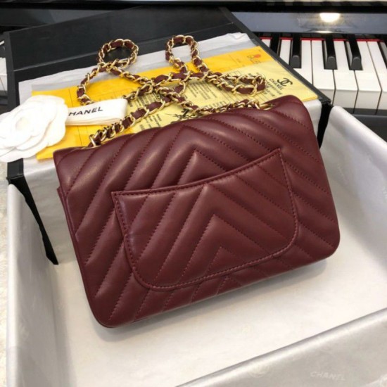 Replica Borsa classica con patta A1116 Claret