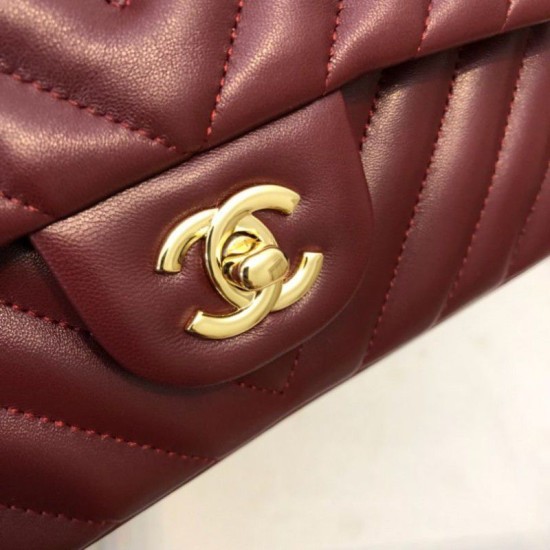 Replica Borsa classica con patta A1116 Claret