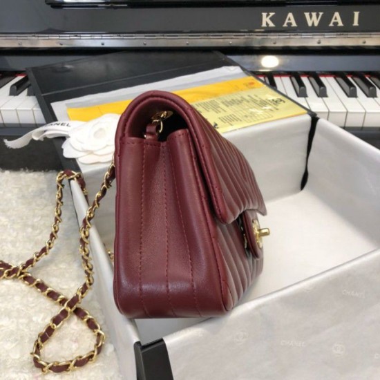 Replica Borsa classica con patta A1116 Claret