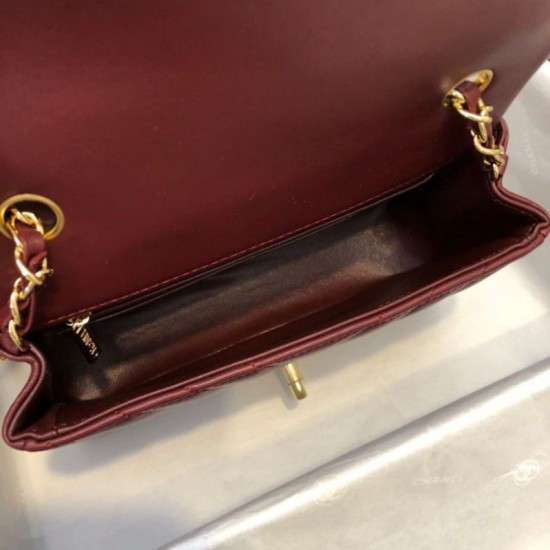 Replica Borsa classica con patta A1116 Claret