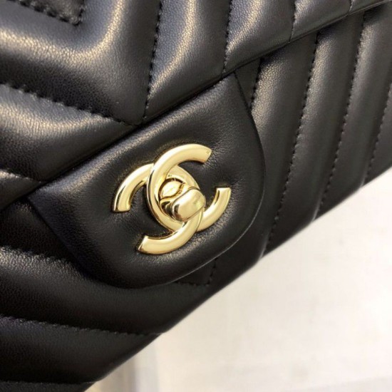 Replica Borsa a patta classica A1116 Hardware in oro nero
