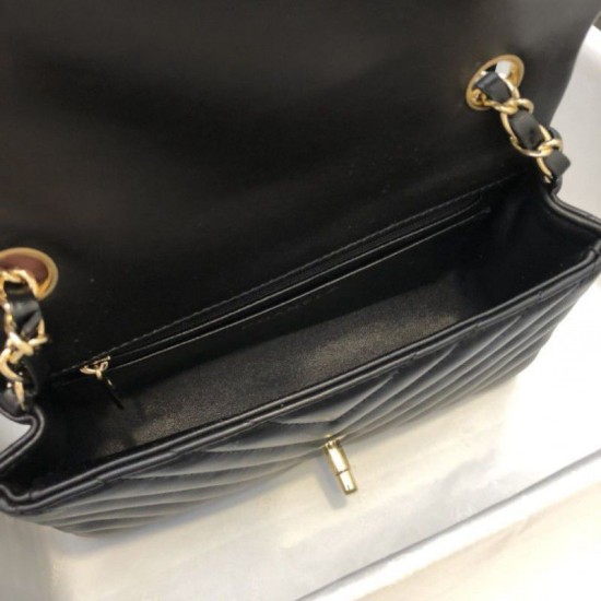 Replica Borsa a patta classica A1116 Hardware in oro nero