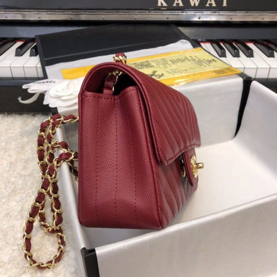 Replica Borsa a patta classica Pelle di vitello A1116 Rossa