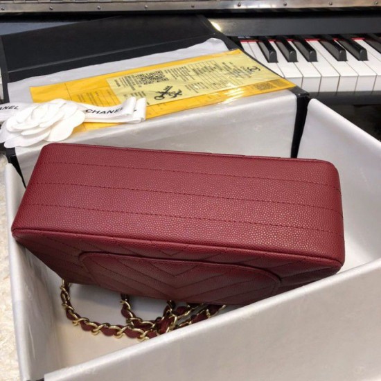 Replica Borsa a patta classica Pelle di vitello A1116 Rossa