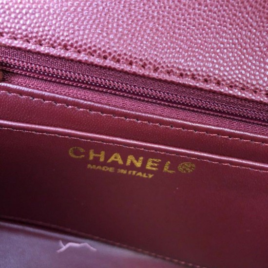 Replica Borsa a patta classica Pelle di vitello A1116 Rossa