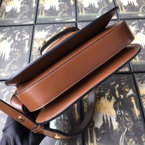 Replica Anteprima esclusiva online di 1955 Horsebit Bag Coffee