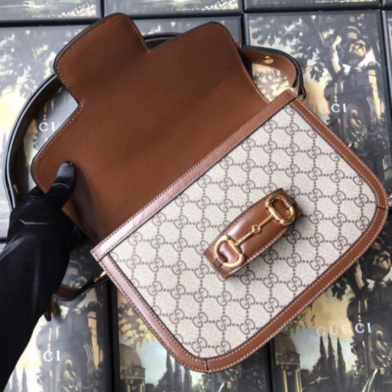 Replica Anteprima esclusiva online di 1955 Horsebit Bag Coffee