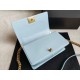 Replica Boy Classic Flap Borse A67086 Pelle di agnello azzurra