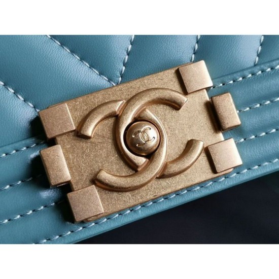 Replica Boy Classic Flap Borse A67086 Pelle di agnello blu