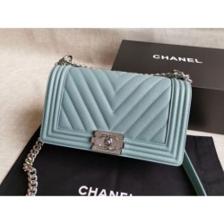 Replica Boy Classic Chevron Flap Borse A67086 Azzurro