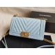 Replica Boy Classic Flap Borse A67086 Pelle di agnello azzurra