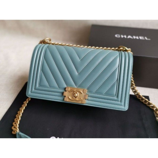 Replica Boy Classic Flap Borse A67086 Pelle di agnello blu