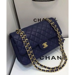 Replica Classic Flap Borse Jumbo A01112 blu scuro