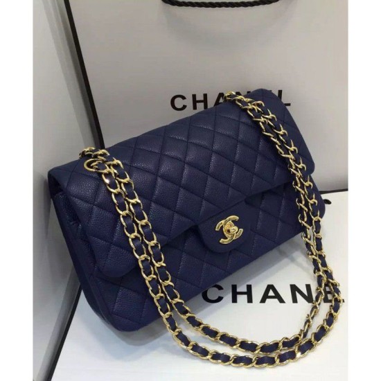 Replica Classic Flap Borse Jumbo A01112 blu scuro