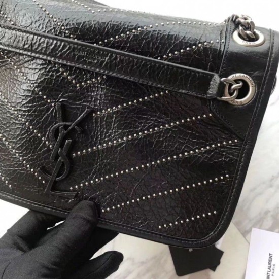 Replica Borsa a catena media YSL Saint Laurent nera
