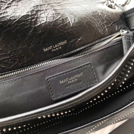 Replica Borsa a catena media YSL Saint Laurent nera