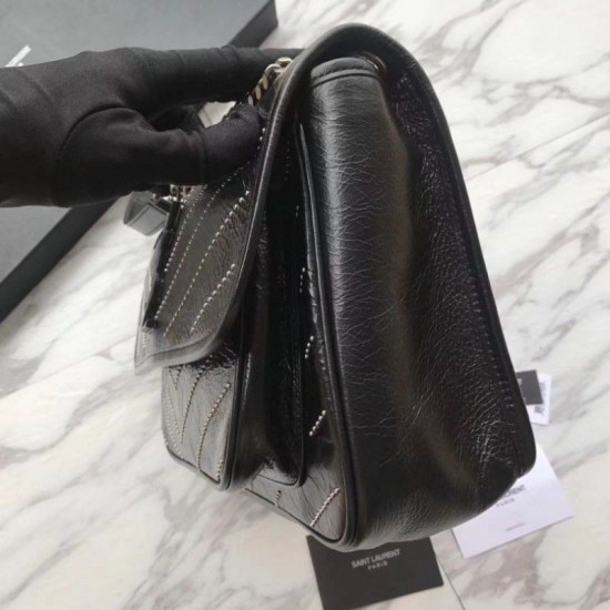 Replica Borsa a catena media YSL Saint Laurent nera