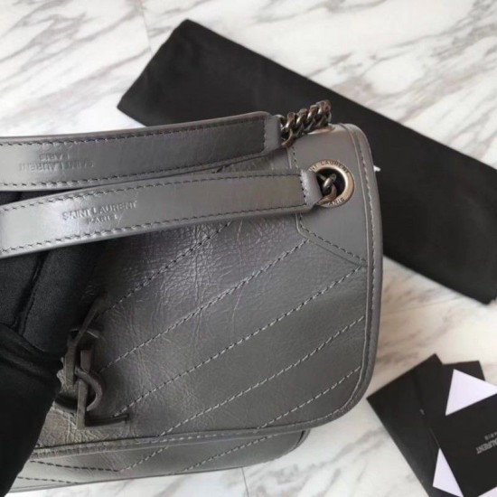 Replica Borsa a tracolla media YSL Saint Laurent grigia Replica Borsa a tracolla media YSL Saint Laurent grigia