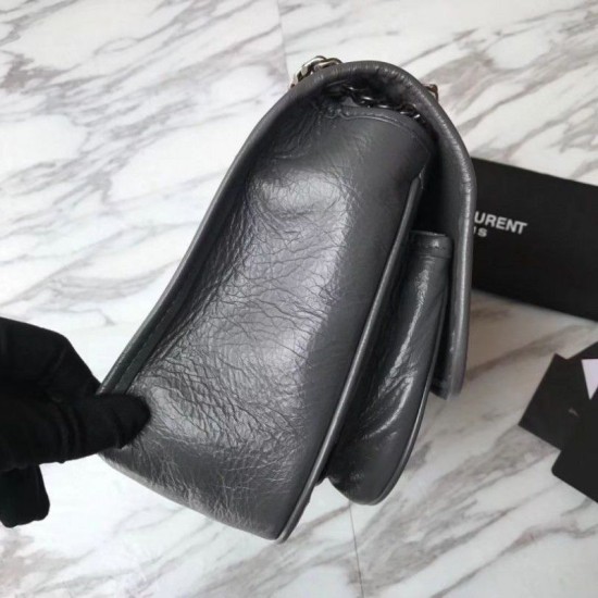 Replica Borsa a tracolla media YSL Saint Laurent grigia Replica Borsa a tracolla media YSL Saint Laurent grigia