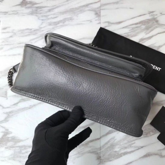Replica Borsa a tracolla media YSL Saint Laurent grigia Replica Borsa a tracolla media YSL Saint Laurent grigia