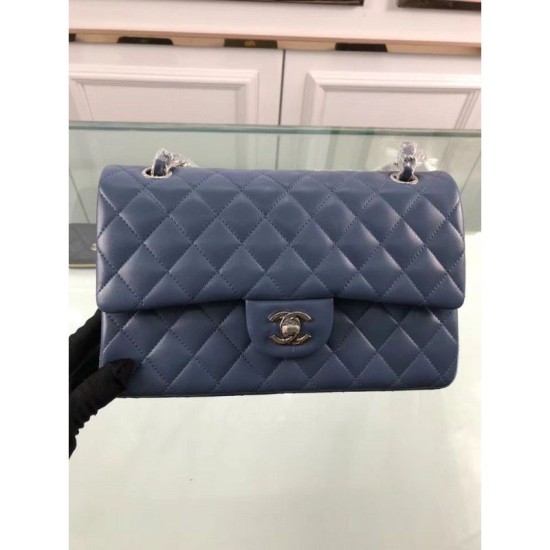 Replica Borsa Classic Jumbo Flap A01112 Blu