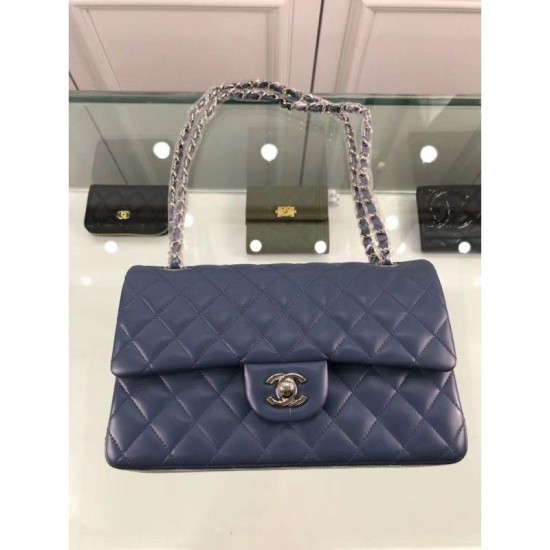 Replica Borsa Classic Jumbo Flap A01112 Blu