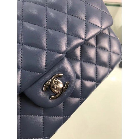Replica Borsa Classic Jumbo Flap A01112 Blu