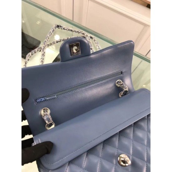 Replica Borsa Classic Jumbo Flap A01112 Blu