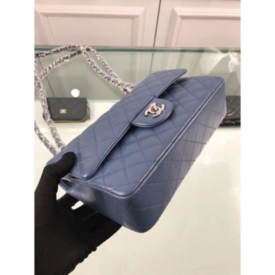 Replica Borsa Classic Jumbo Flap A01112 Blu
