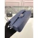 Replica Borsa Classic Jumbo Flap A01112 Blu
