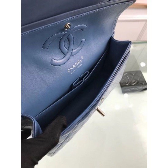 Replica Borsa Classic Jumbo Flap A01112 Blu