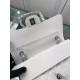 Replica Borsa Classic Jumbo Flap A01112 in pelle di caviale bianca