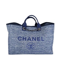 Replica Canvas Large Deauville Tote A66942 Blu