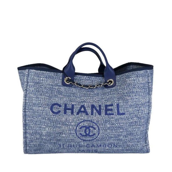 Replica Canvas Large Deauville Tote A66942 Blu